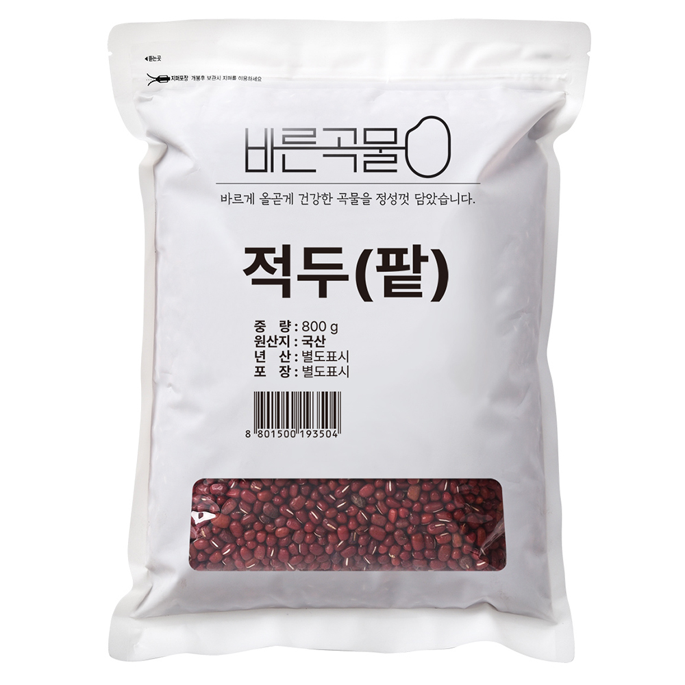 바른곡물 국산 적두 팥, 800g, 1개