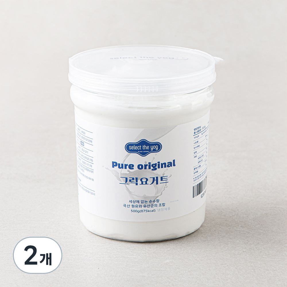 [로켓프레시] 셀렉더요그 그릭요거트 오리지널, 500g, 2개