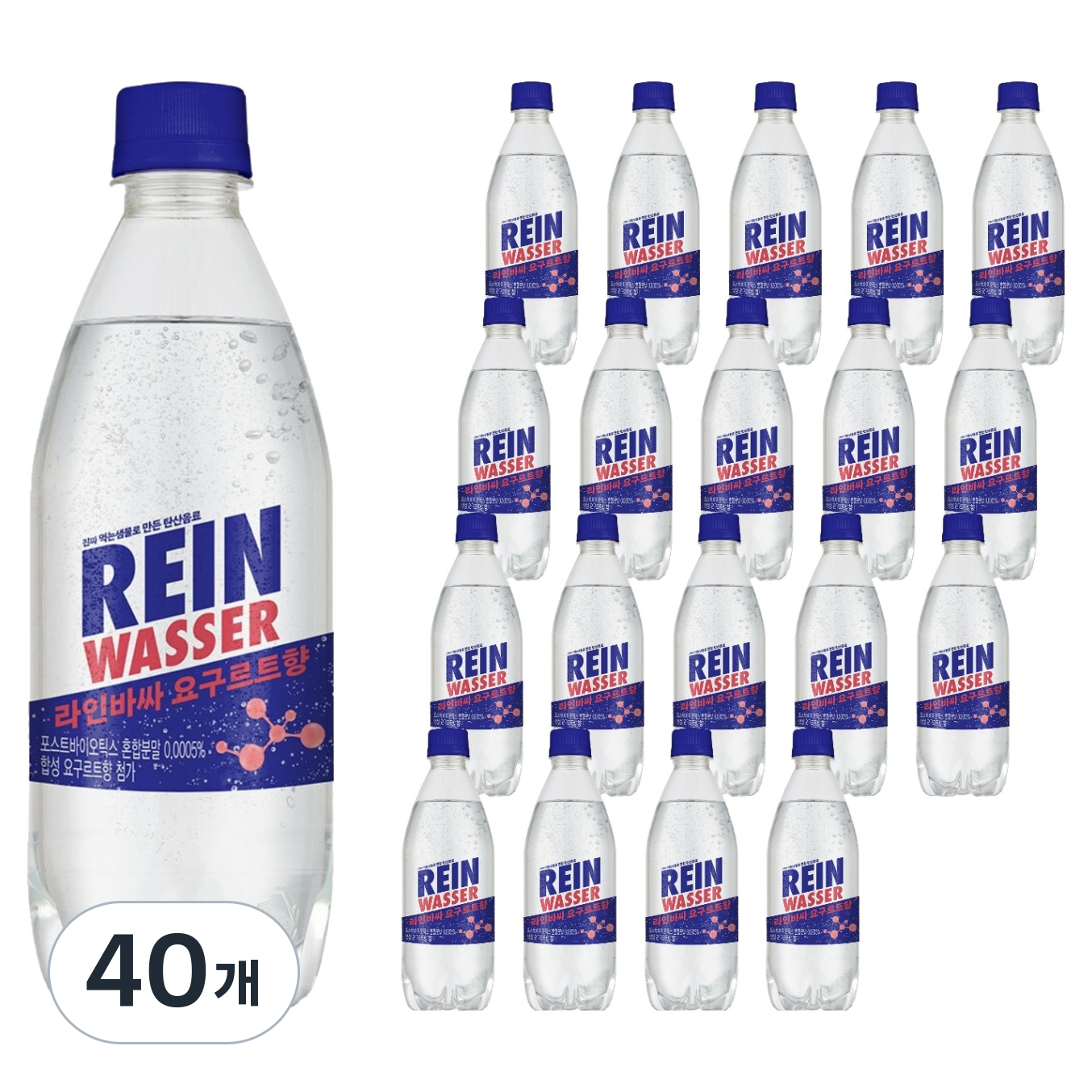 라인바싸 탄산음료 요구르트, 40개, 500ml