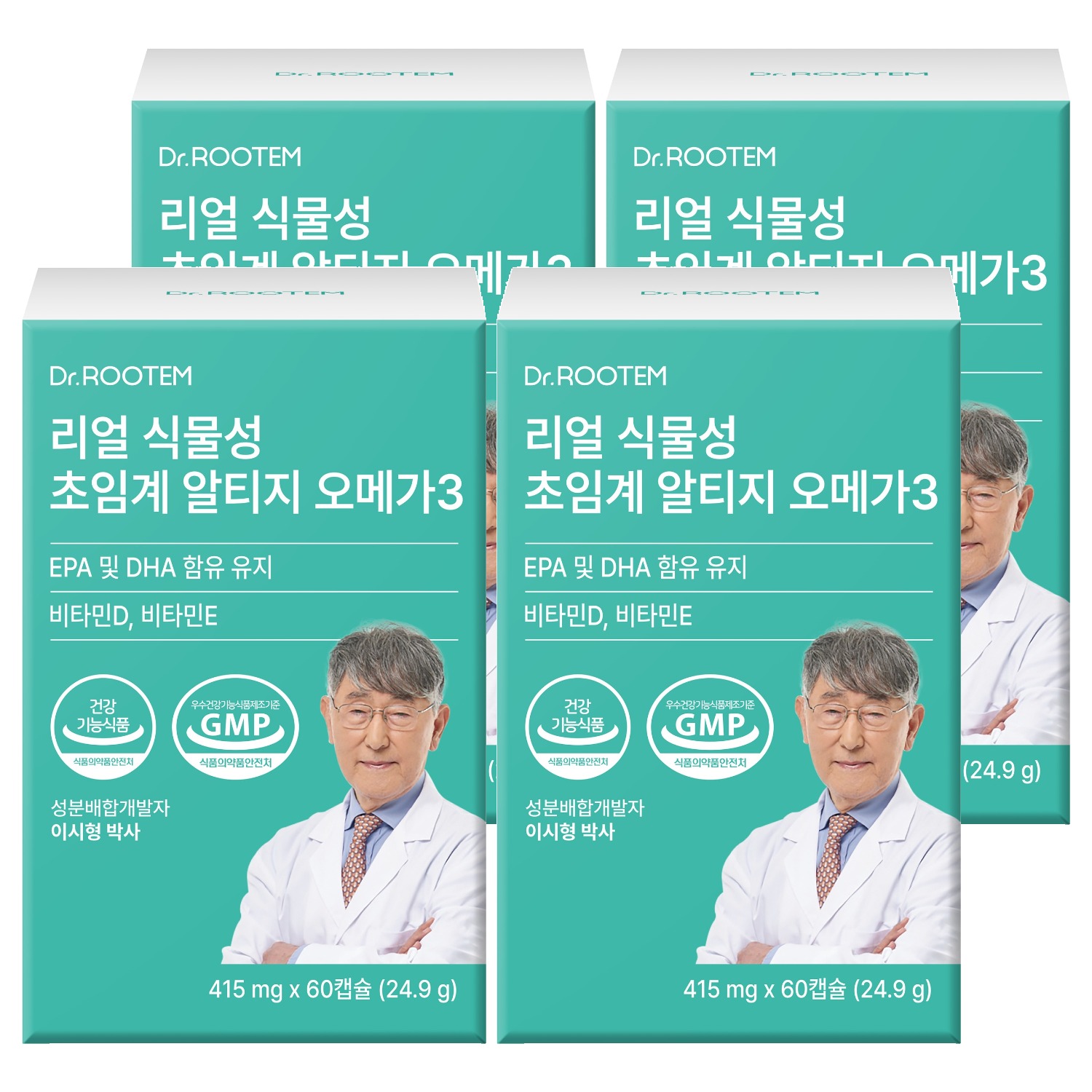 닥터루템 리얼 식물성 초임계 알티지 오메가3, 60정, 4개