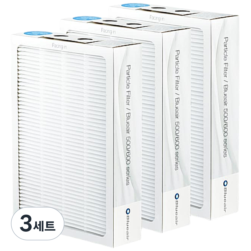 정품 블루에어 공기청정기 500/600시리즈 파티클 필터 501 503 505 510 550E 550EB 601 603 605 650E 680i 690i, 3세트, [정품] 블루에어 500/600 파티클