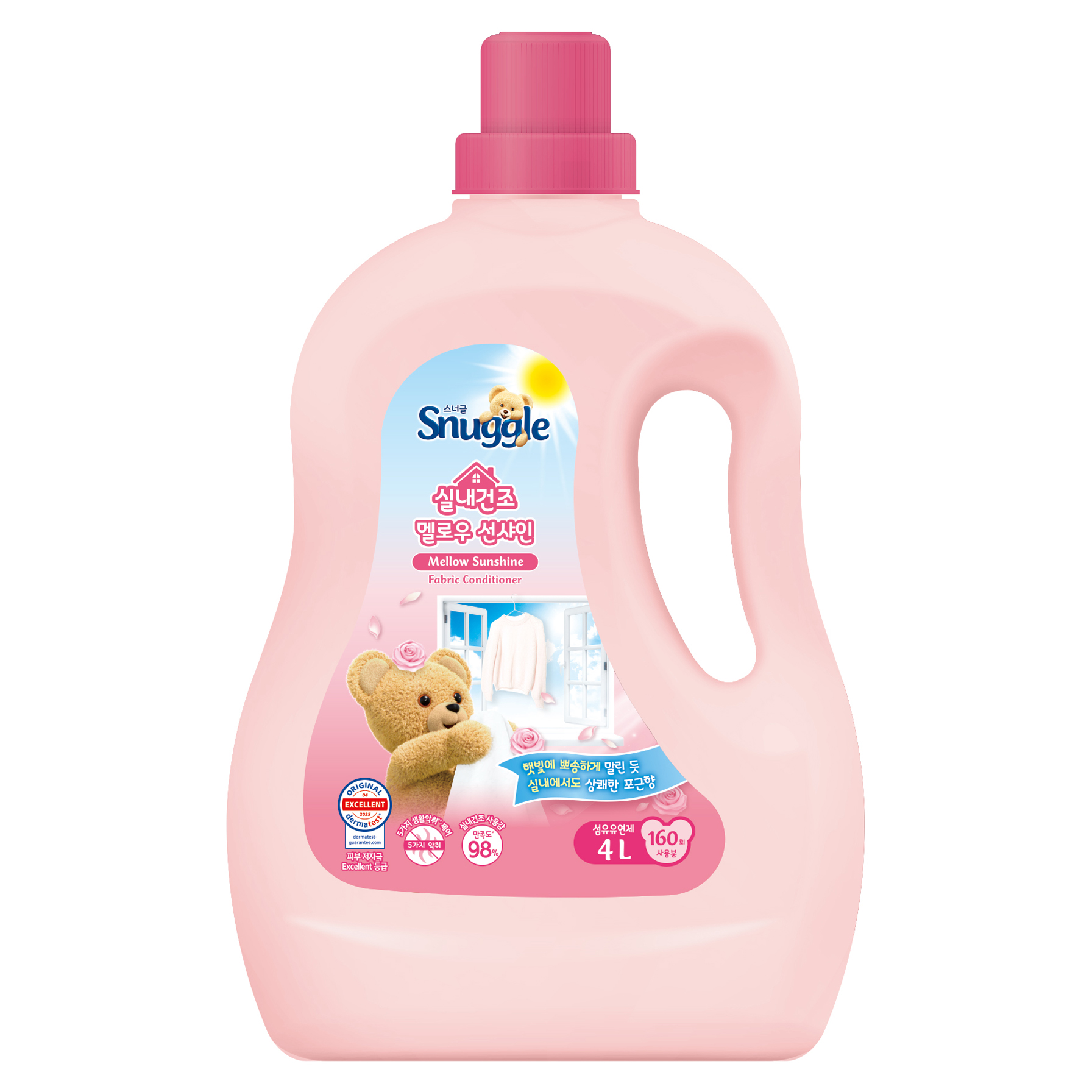 스너글 실내건조 섬유유연제 멜로우 선샤인 본품, 4L, 1개