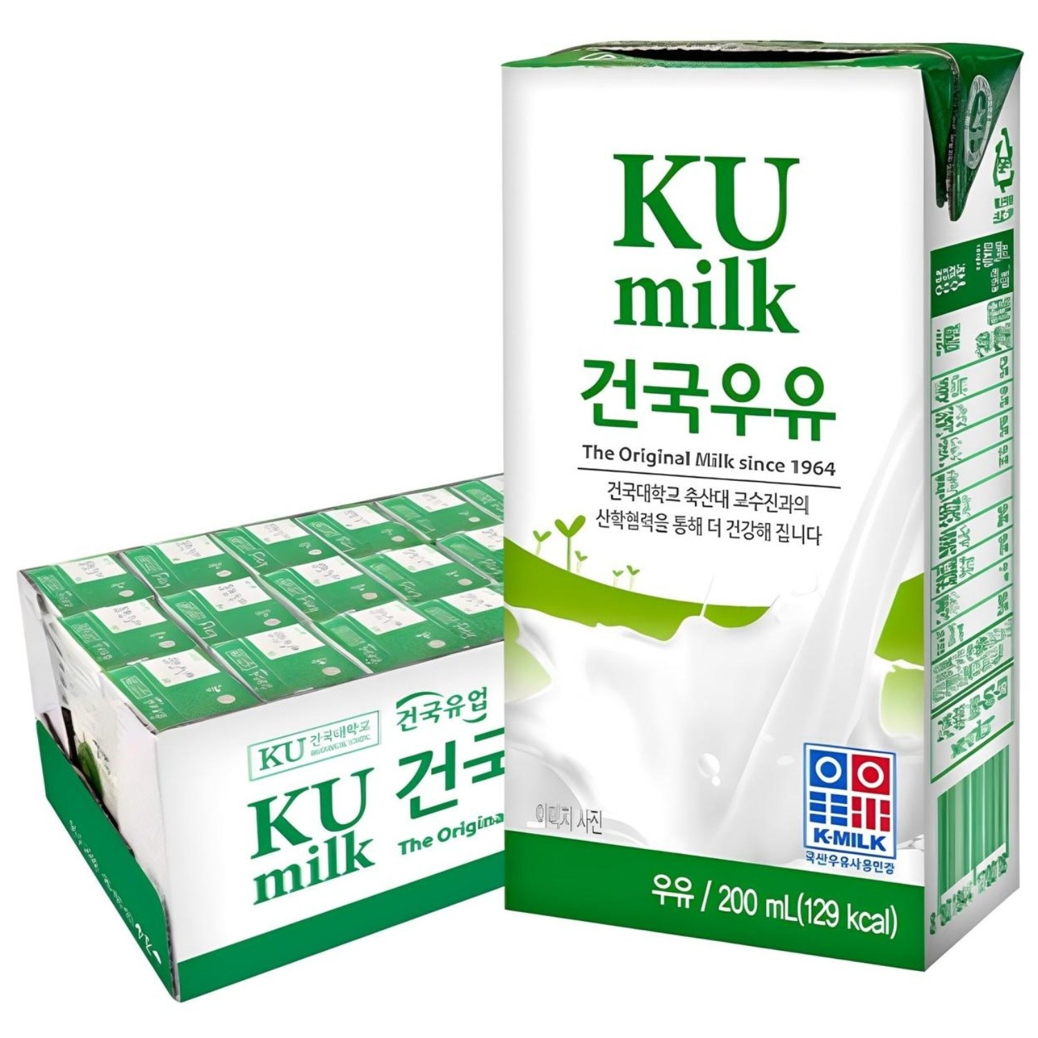 [건국우유] 멸균우유 200ml 24입, 200ml, 24개