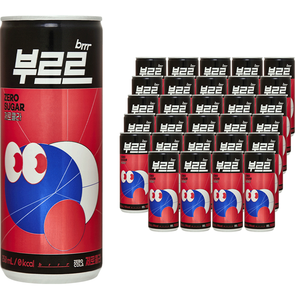 부르르 제로콜라, 250ml, 60개